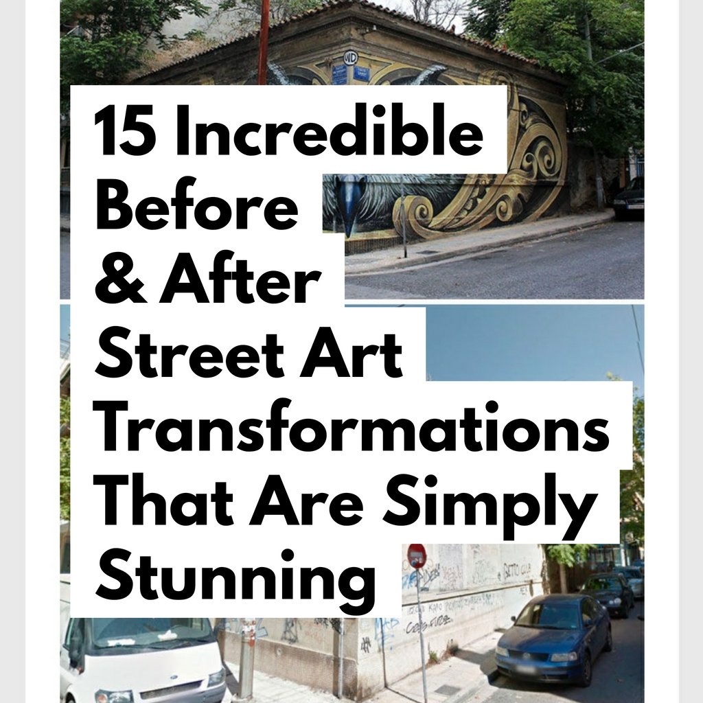 Incredible Before and after street art 
