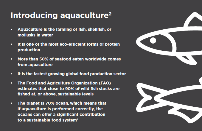 With 90% of wild fish stocks fished at, or above sustainable levels, choosing to eat the right planet-friendly animal protein source is more important than ever. How can aquaculture help? See our infographic to learn more! <a href="/FAO/">Food and Agriculture Organization</a>