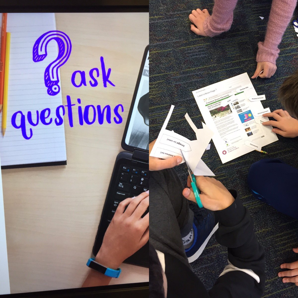 S_Lawshea's tweet photo. News literacy week in the @QuartonBears #BPSLibrary / 5th grade critical consumers of information @NewsLitProject @michiganmame #BPSLearners @CommonSenseEd https://t.co/NeHuiSfHLB