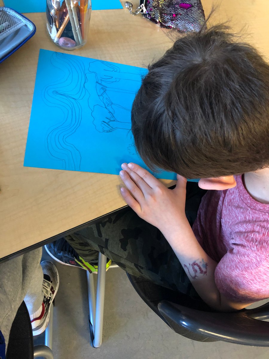 RonSouthernSch3's tweet photo. Good copies of our Emily Carr inspired paintings have begun! https://t.co/g3Z4XH8pjX