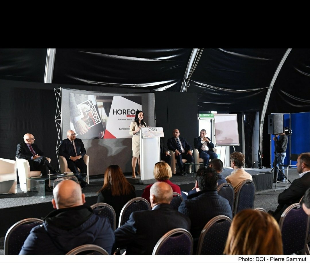 JuliaFarrugia's tweet photo. Launched the HORECA Seminar in the Malta Catering Expo. Novelty &amp; uniqueness in catering are crucial in a world were tourist is not just a spectator. The Malta Kulinarja competition is hosting 200 chefs for the annual culinary challenge @MaltaGov @RobertAbela_MT @MTAMalta https://t.co/SEb6DQOjEz