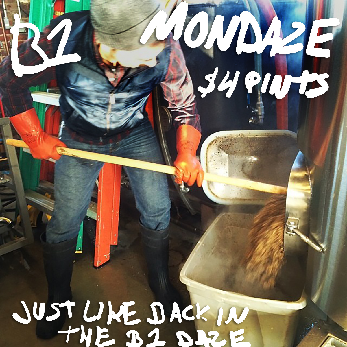 bunkerbrewingco's tweet photo. B1 Mondaze = $4 Pints of Machine and Libbytown Brown 🍻
.
#throwbackphoto #throwbackpricing #thisweek6yrsago #OGEventidecollab #Johnmyersstylishbrewoutfit #hombres #collabin #grainout #puthimtowork #justlikebackintheb1daze #pintjardaze #oneroombrewery #originalBunker https://t.co/LMWV8cxTVk