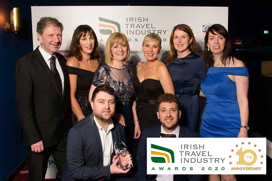 FCMIreland's tweet photo. We're excited to announce that FCM Ireland has been named the 'Best International Corporate Travel Agency' at the Irish Travel Industry Awards 2020! 🏆 We're delighted to have the team recognised at the awards - thank you to all at FCM for helping us win 🎖️ https://t.co/unXGRHNysA