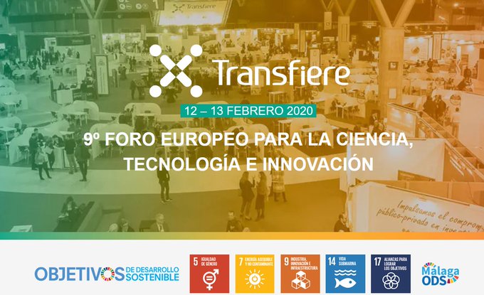 Nos vemos los días 12 y 13 de febrero en <a href="/Fycma/">Fycma</a>
 #Málaga, en el más importante foro europeo para la ciencia, la tecnología y la innovación <a href="/ForoTransfiere/">Foro Transfiere</a>
 #Transfiere2020
