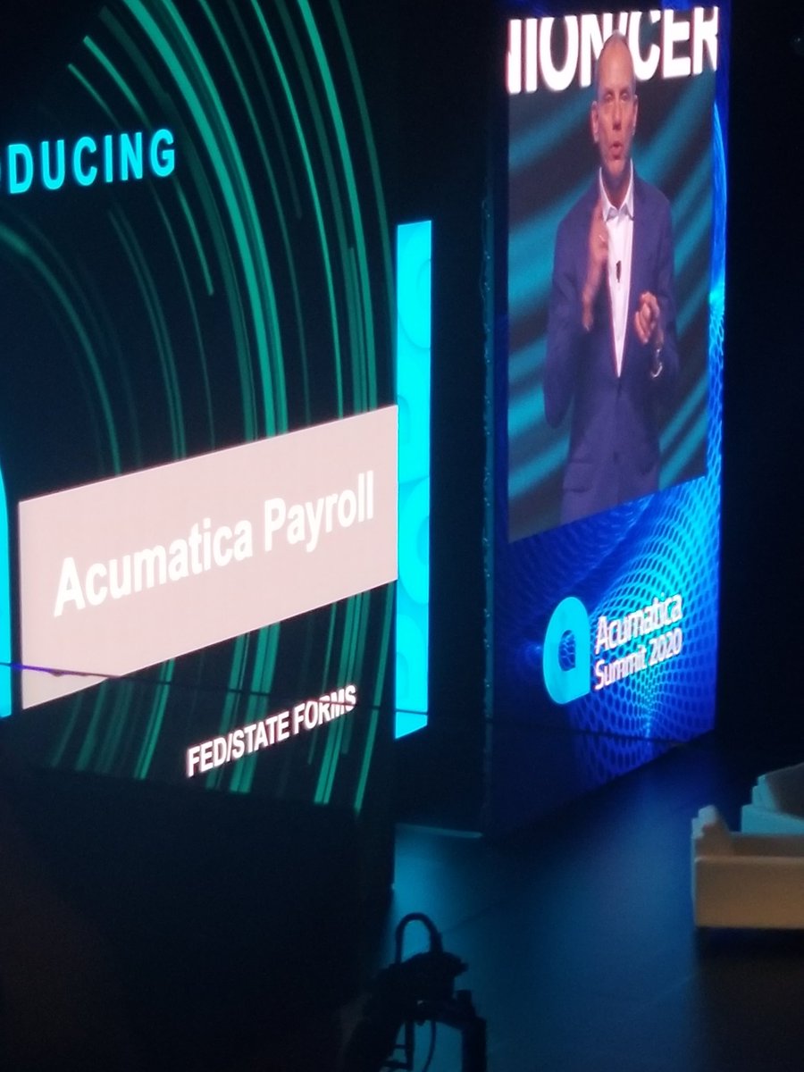 nrphillippi's tweet photo. Acumatica announces Payroll module #AcumaticaSummit #clientsfirsttx https://t.co/ql6nSH7fdR