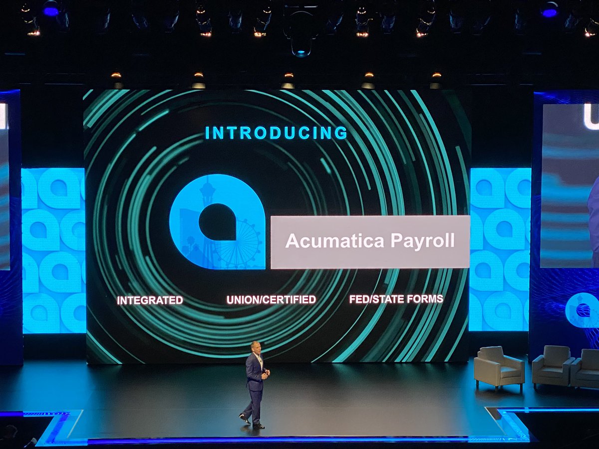 DeniseJohnsonTX's tweet photo. Oh yay! #AcumaticaPayroll is ready for you! So excited to share the news finally! Proud of the development team for making this happen! @Acumatica #AcumaticaSummit https://t.co/uO5xaOMXph