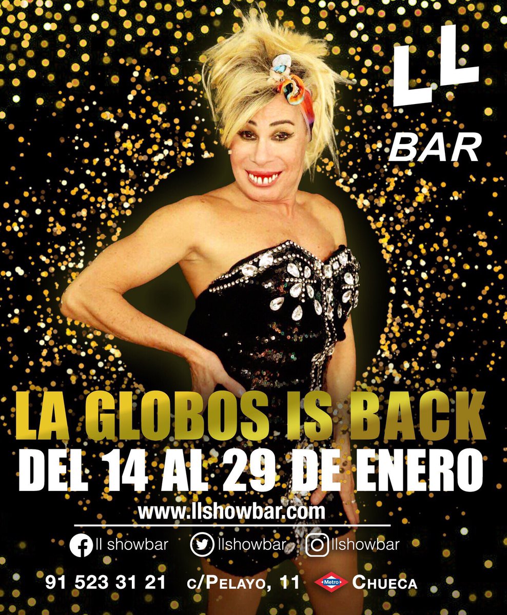 🌟No te pierdas a... ¡LA MUJER DE LOS GLOBOS!🌟 Disfrútala en EXCLUSIVA cada noche, hasta el 29 de ENERO en LLBAR 🌟 ¡Te esperamos! 💫💖🎉🎈🌈 #llbar #llshowbar #josefinalamujerdelosglobos #LLseascomoseas #LLestuBar #chueca #madrid #pelayostreet #dragqueens #EnjoyLLife🌈