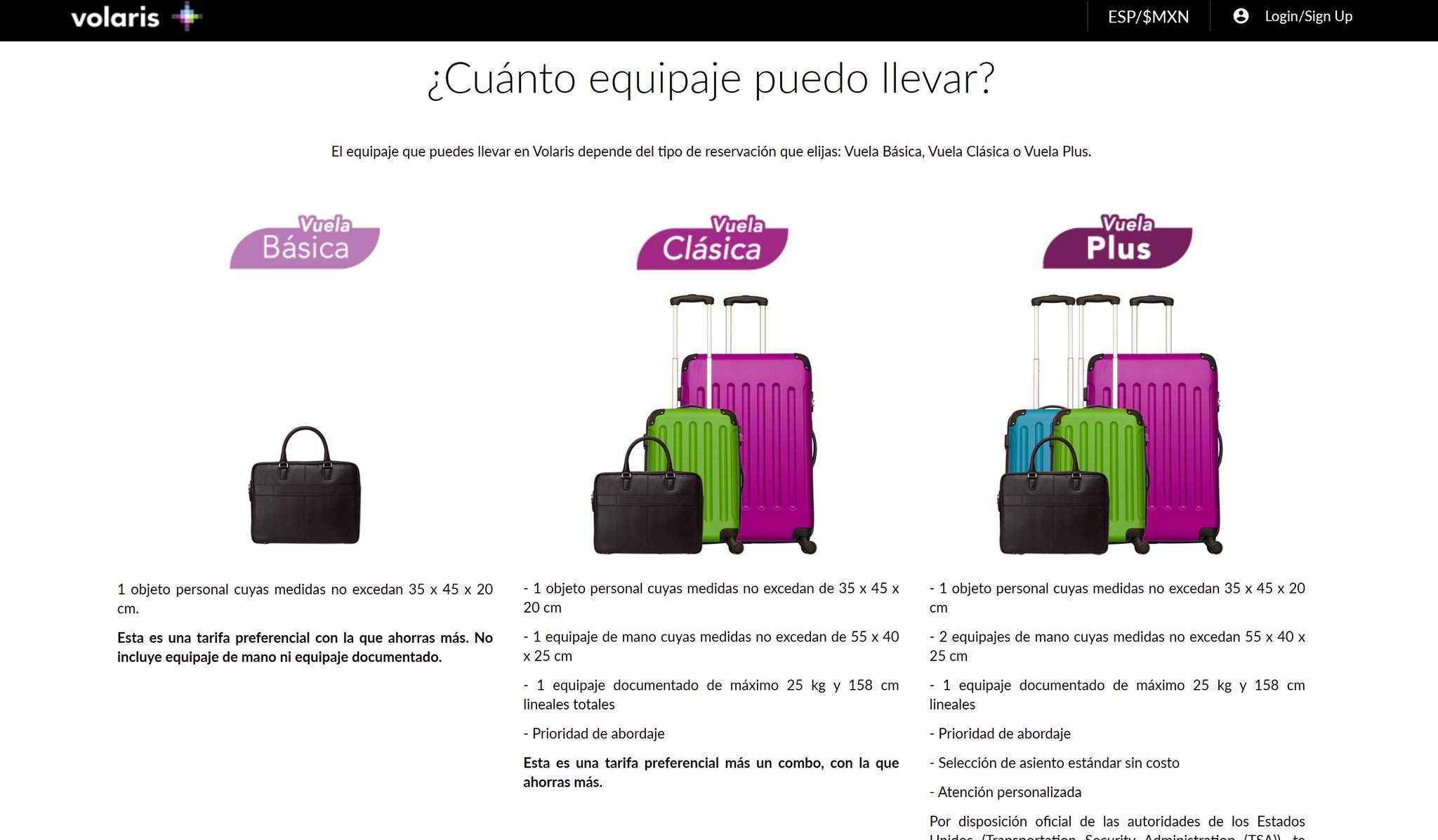 llegaspacheco on Twitter: "Ojo a los que viajar por Volaris: A partir de hoy, la aerolínea cambió sus políticas equipaje donde la "básica" solo incluye objetos que quepan debajo de