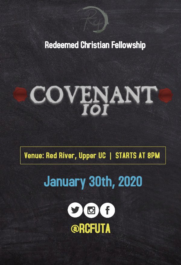 rcfuta's tweet photo. Hey RCF Fam 😊!
Join us this Thursday for our very first bible study this semester! Feel free to invite all your friends & enemies 🌚...trust me, this is one you don’t want to miss out on. #rcfuta https://t.co/wkAr3kCbIC