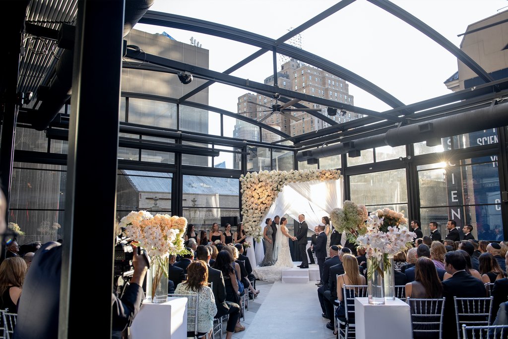 The Rooftop at Edison Ballroom features a fully retractable roof on its top floor and an equally elegant indoor space on its lower level, which we call the South Ballroom.