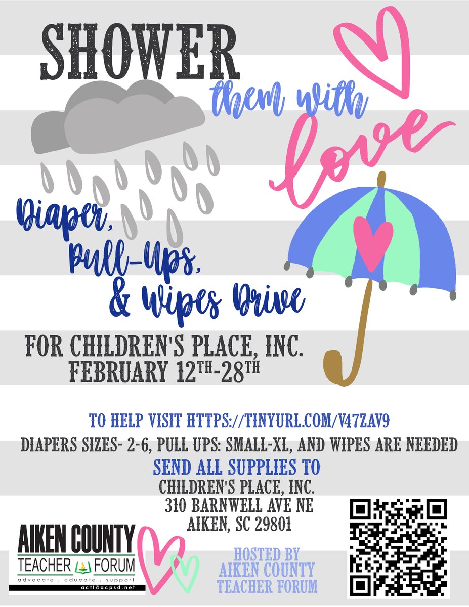We invite educators &amp; our school communities to help us create some #ONETeamMagic as we shower Children's Place w/❤️! This virtual donation drive will run from Feb 12-28. #ShowerThemWithLove #BetterTogether #ACTFsupports