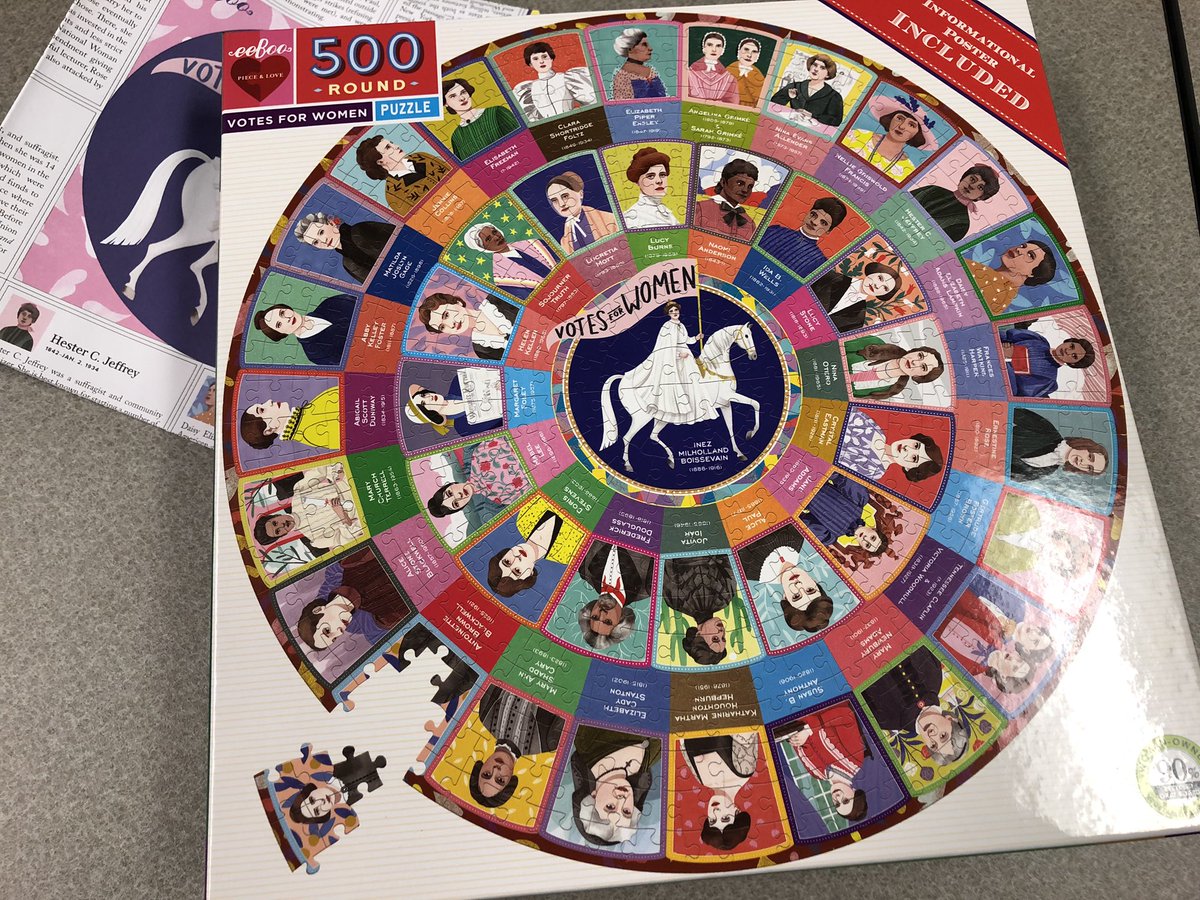 IUPpolisci's tweet photo. Help the PLSC Dept commemorate National Puzzle Day. We just put out a women’s suffrage puzzle, with the goal of completing it by the end of the PLSC DeptCoffeeBreak, 1:30-3:30pm, Wednesday, January 29, HSS405 https://t.co/bnndYM43uN