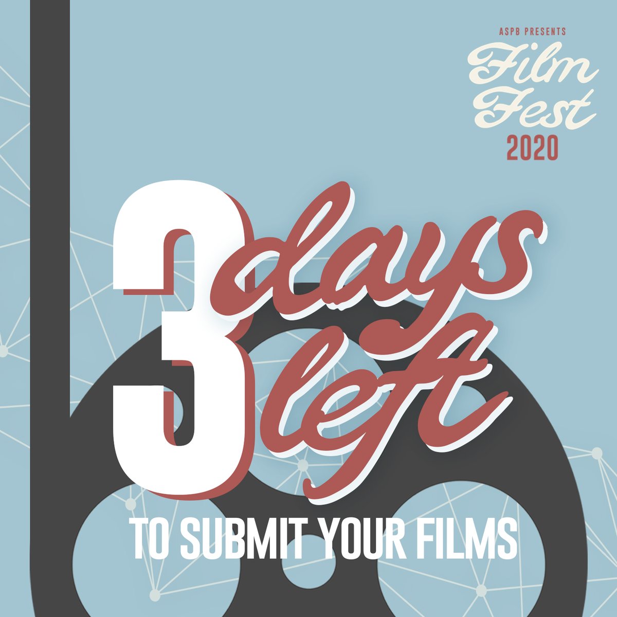 UCR_ASPB's tweet photo. Only 3 days left to submit your film to ASPB's Film Fest on 2/13/2020! 🎞️📽️ If you're a UCR film maker and want to showcase your work, this is the event for you! Here are a few things to keep in mind before you submit your film!

Submit your films here! https://t.co/XJipXBZqFw https://t.co/hWyxuXzEyn