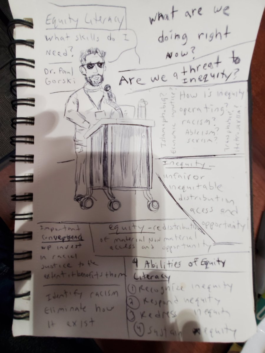 RafaeldEnriquez's tweet photo. "The only path towards equity progress requires direct confrontation" @pgorski kicked off the Equity Conference with his presentation on equity literacy and the things educators can do to combat racism and other institutional roadblocks our kids face. 
#tcequity https://t.co/0voD4QP9I4