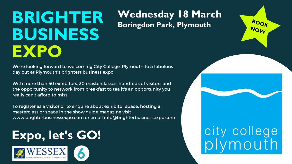 doctormick's tweet image. Looking forward to welcoming @cityplym to Plymouth's Brightest Business Expo Wednesday 18 March brighterbusinessexpo.com - Expo, let's GO! 
#plymbbexpo #bbexppo #expo #businessexpo #exhibitor #exhibition #event #tradeshows #plymouth #devon #cornwall