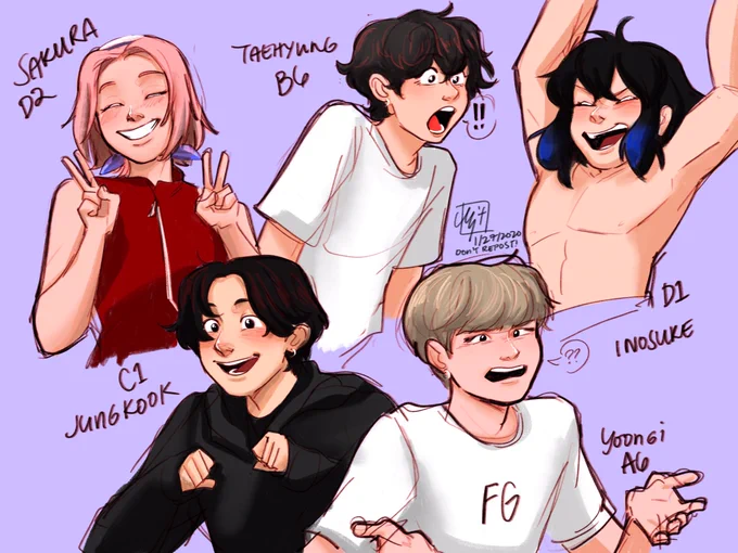 i think i finished all of them WHEW thank yo ufor sending in ur requests, these were so fun to make uwu #bts #kny #bnha #naruto 