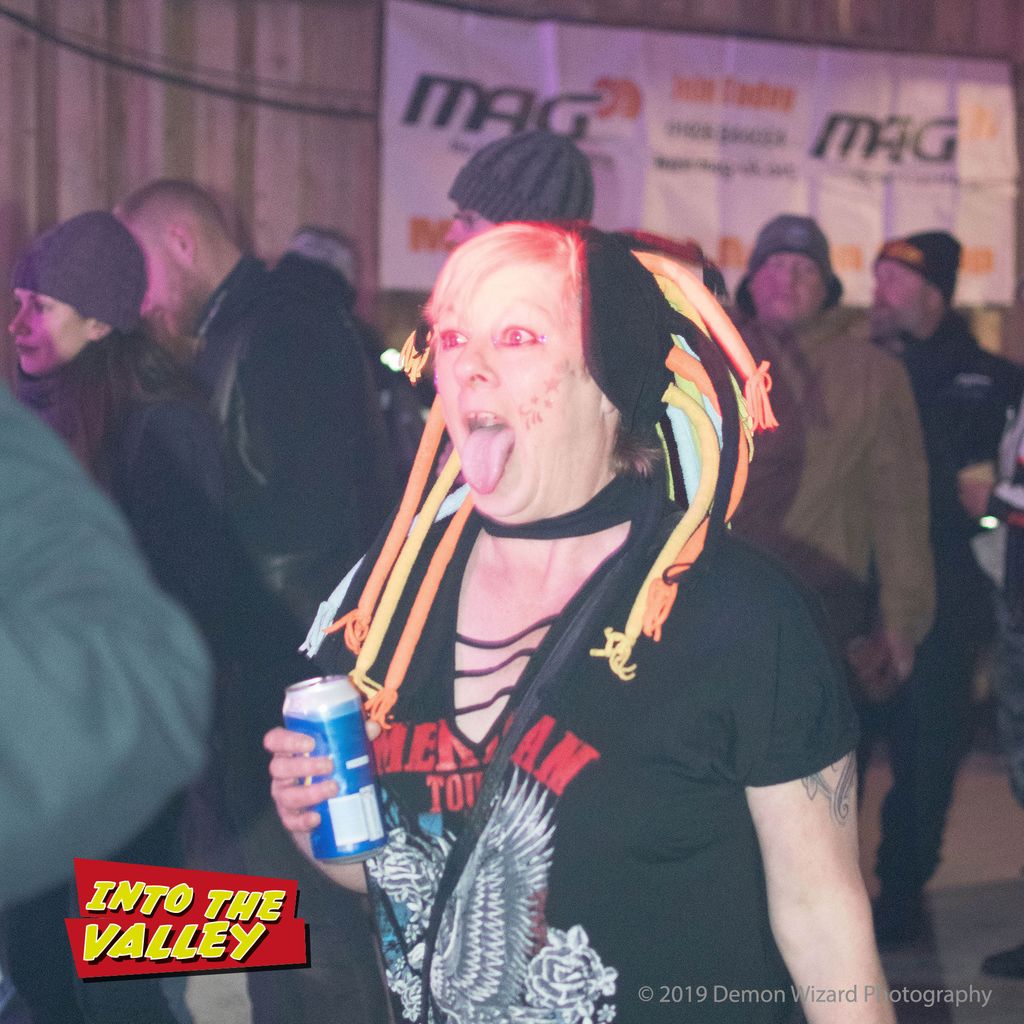 Farmyard_Party's tweet photo. We love this photo of the lovely, scary #biker she-devil (those eyes!) at #IntotheValley 2019! Must be the beer!? #yorkshiremagrallies #motorbikerally #motorbikes #motorcycles #womenriders #womenbikers https://t.co/9y82sdwVhZ