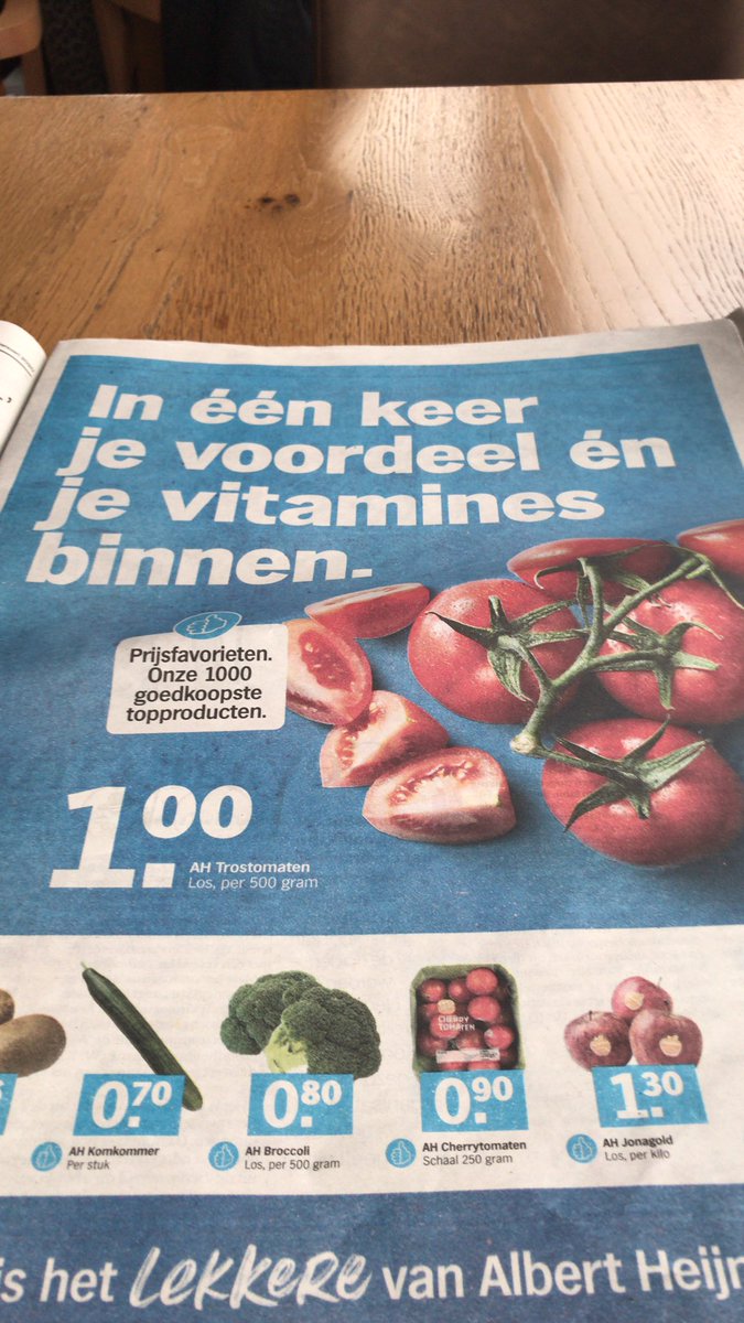 Mooi om te zien dat <a href="/albert_heijn/">Albert Heijn</a> ,naast Spaanse, nu ook lekkere donkerrode onverpakte Nederlandse trostomaten aanbiedt #consumentheeftwattekiezen #Radiance 🇾🇪🍅