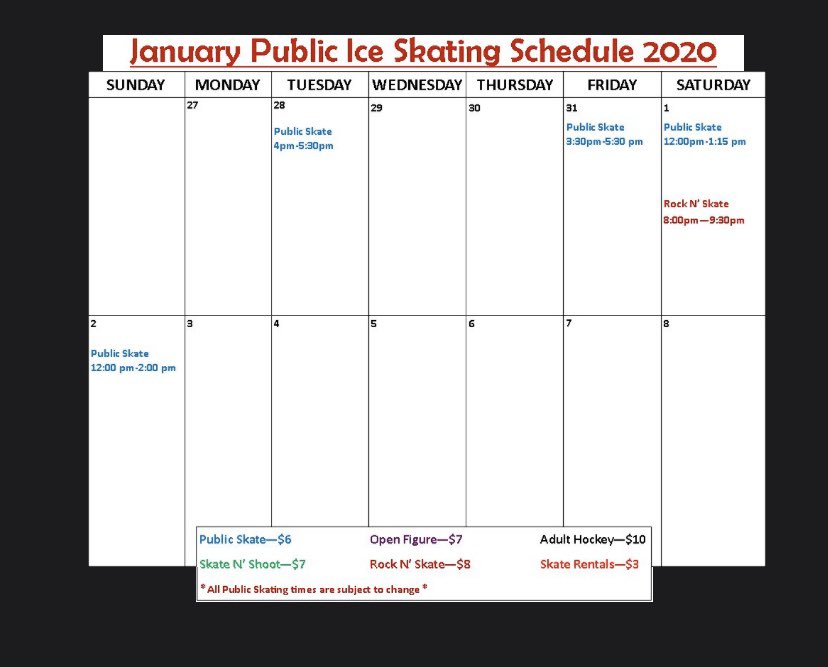 JMMcDonaldSC's tweet photo. Got some time to kill? Have some fun on the ice during any our public free skates! https://t.co/MQw15NCJxv