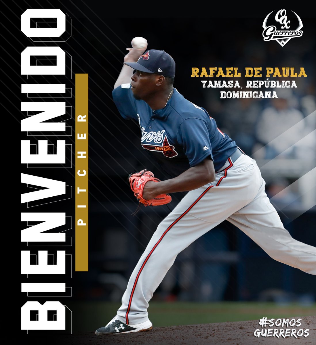 GuerrerosOax's tweet photo. ¡Bienvenido a la tropa bélica José Rafael De Paula! ⚾️💨! 🔥🇩🇴

#SomosGuerreros⚔️ https://t.co/JQJftop1he