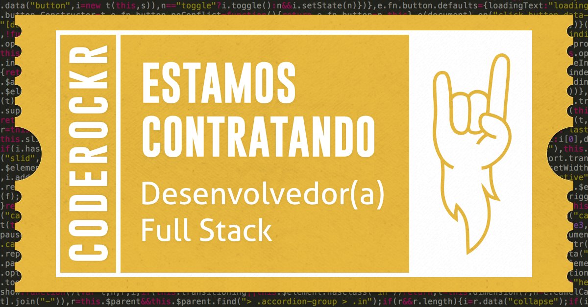 coderockr's tweet photo. Bons programadores são únicos, assim como estrelas no mundo do rock, e é nesse ritmo que desenvolvemos aplicações e sistemas.
Veja os detalhes sobre a vaga: https://t.co/l9RMCcjBPm https://t.co/kKRGZAt9h9