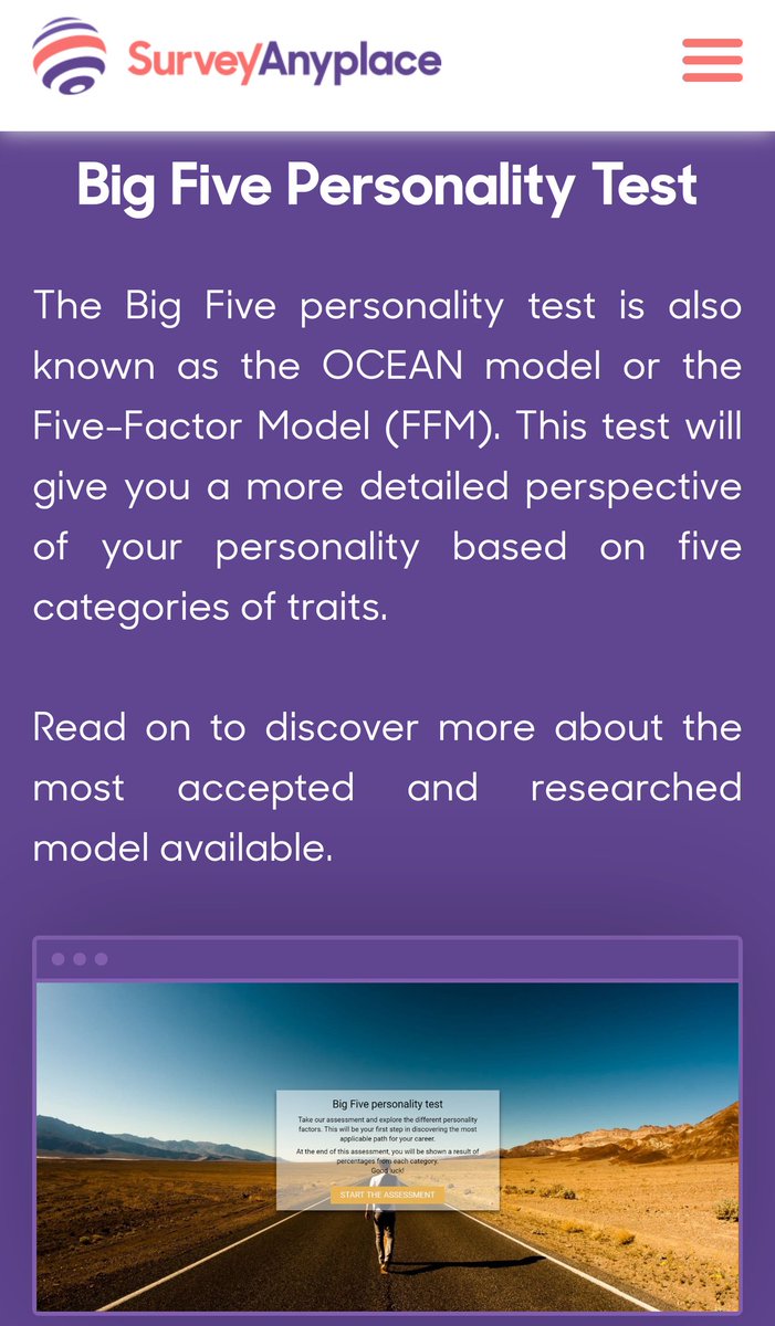 Most disturbingly, Belgium's SA which is used by the Eldred-backed OFiA PAC offers "personality assessments," including the Big Five test which was *the* test applied by Dr. Kogan to the 87 million FB profiles he obtained--before selling the data to Cambridge Analytica. /23