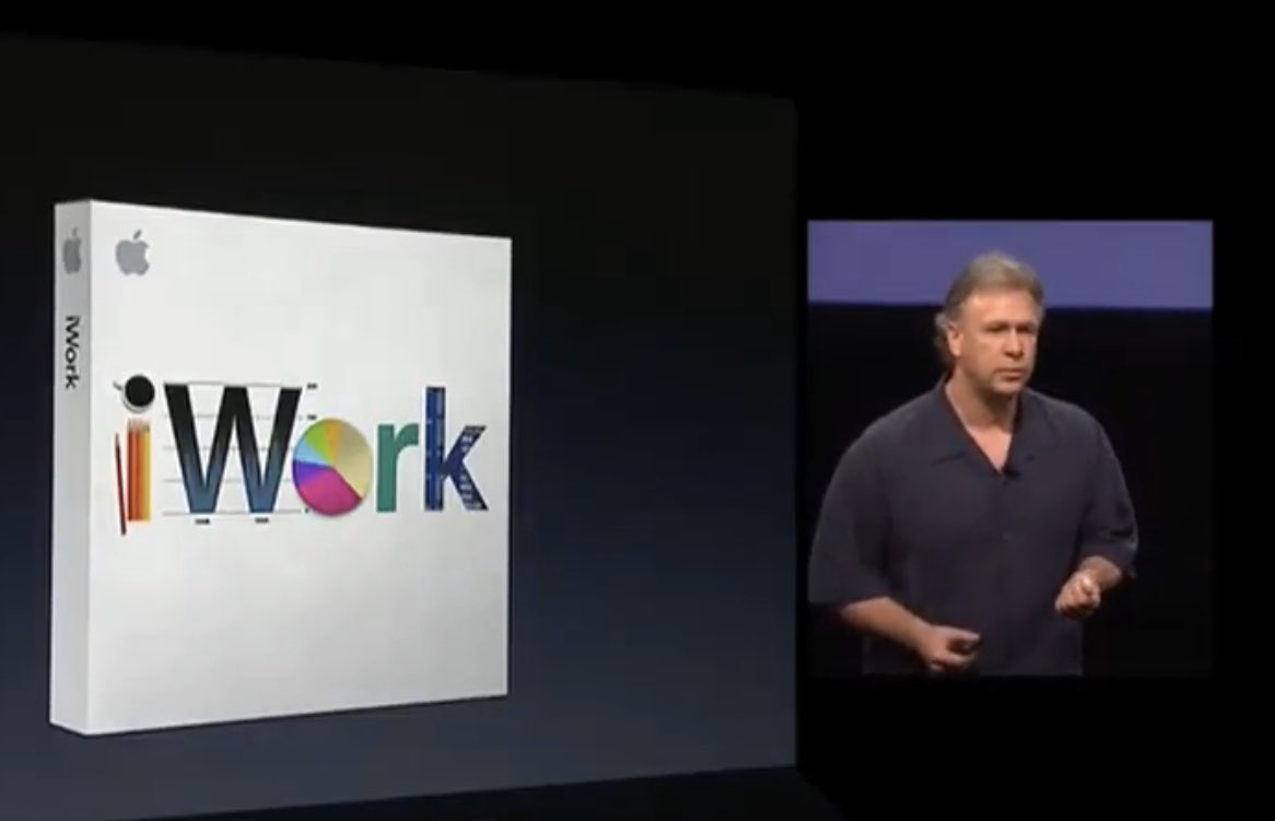 10/As if to emphasize the point, Schiller showed "rewritten" versions of Apple’s iWork apps for the iPad. The iPad would have a word processor, spreadsheet, and presentation graphics.