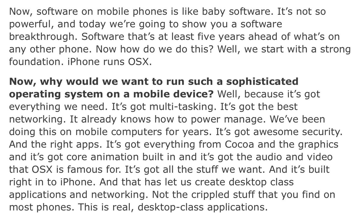 21/The kicker for me, though, was that keyboard stand for the iPad. It was such a hack. Such an obvious "objection handler." But it was critically important because it was a clear reminder that the underlying operating system was "real"…it was not a "phone OS".