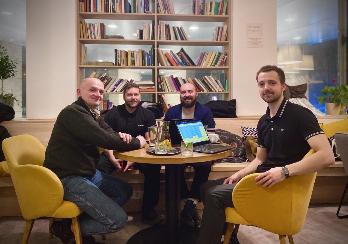 martin_bloksa's tweet photo. SO EXCITED to see @StreamBeee's Engineering team growing! 🐝🤩

Today we had a kick-off meeting with our two new senior engineers Tomáš and Michal. Things are about to pick up some serious speed! ⏩⏩⏩

#streambee #livestreaming #startup #engineering #meetup https://t.co/dlz5QeoqCL