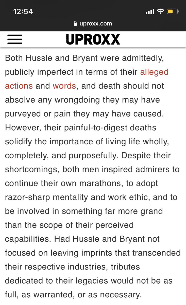 “Despite their shortcomings, both men inspired admirers to continue their own marathons, to adopt razor-sharp mentality and work ethic, and to be involved in something far more grand than the scope of their perceived capabilities.” - me for  @UPROXX 