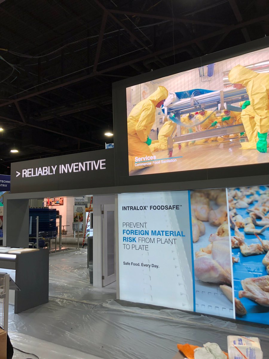 Intralox's tweet photo. Putting the final touches on Stand 5735 in Hall B. See you tomorrow @IPPEexpo! #IPPE2020 #ReliablyInventive https://t.co/XPSvgAmsVr