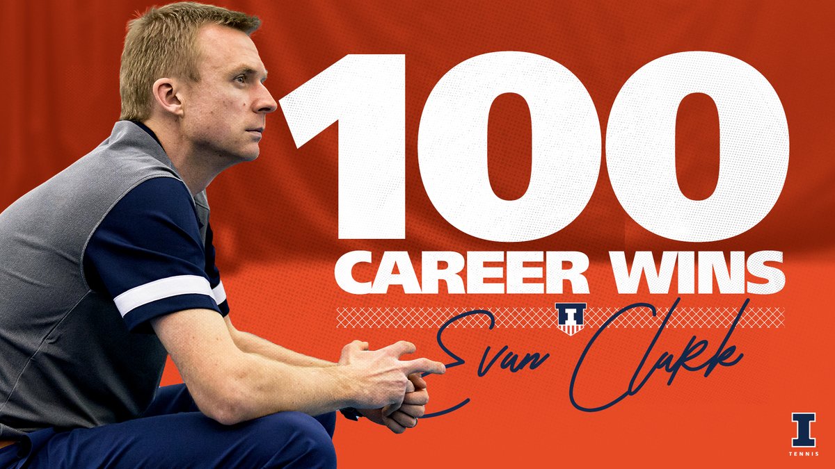 IlliniAthletics's tweet photo. Congratulations to @IlliniWTennis head coach @enclark on earning his 100th career win on Sunday! 

#Illini | #JointheFight https://t.co/BGQOH8LmWR