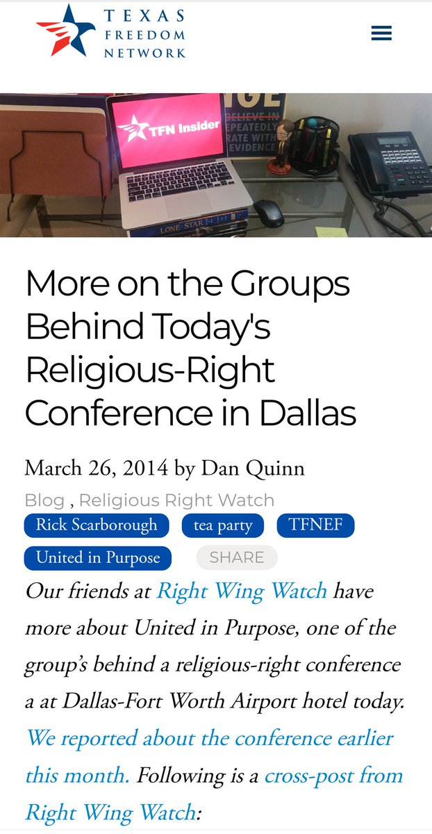 The 7-M aspirations within United in Purpose & its leaders--including Eldred, Dallas, Barton & McEwen--are strong.UiP is "a data-mining operation that seeks to transform culture in 'what some people call the seven mountains,' according to [Dallas]." /32 https://twitter.com/visionsurreal/status/1085956958505578496?s=19