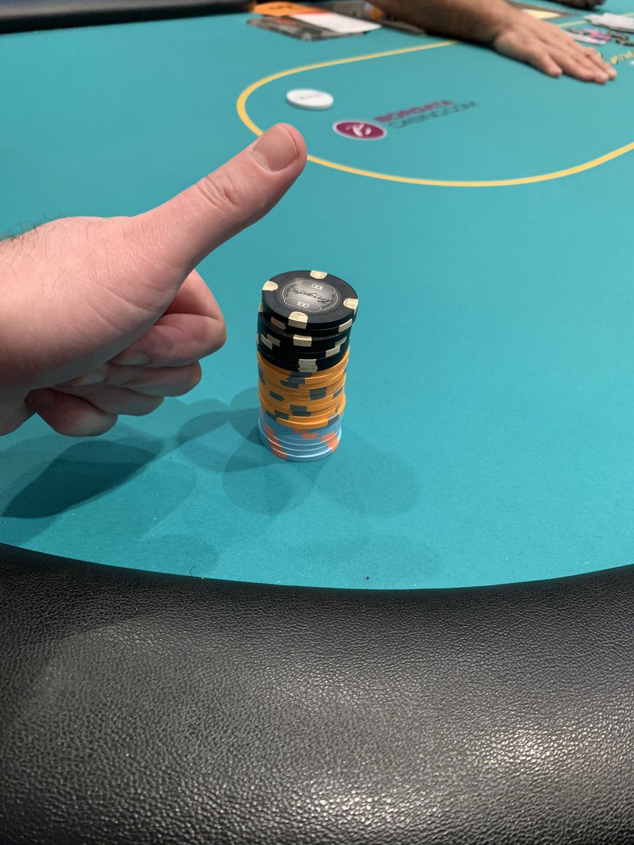 PocketRockets's tweet photo. BREAK 1 UPDATE: Starting stack - 40K.  Great hands were received for the first 2 levels.  AK, 99, QQ twice.  Currently at...

40.7K.  

100-200 blinds w/ 200 ante next.  Very deep stacked.  Smitty’s motto of the day: 

DON’T DO ANYTHING STUPID YOU BLOCKHEAD MUTT @BetMGM https://t.co/mN2UWs8m4b