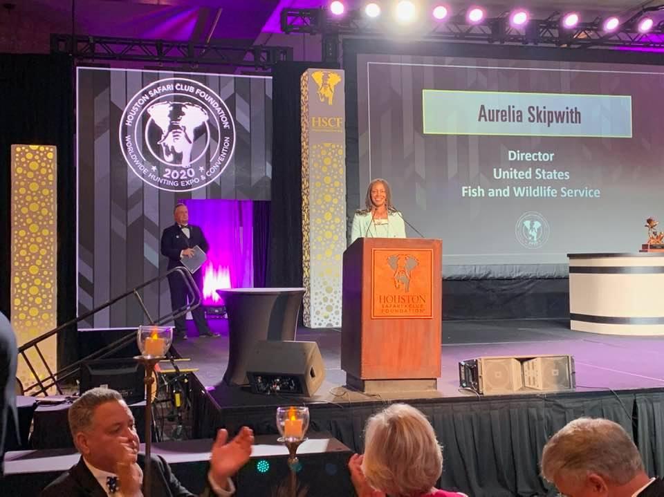 Director Aurelia Skipwith addresses the HSCF Convention.