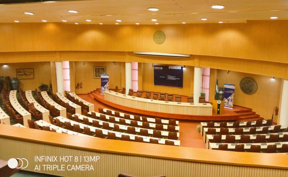 abujamodelun's tweet photo. @abujamodelun Conference, the stage is set to host our valued delegates from all over the world at the @NigeriaMFA @miabdulbakai @UNICLagos @UNDPNigeria @sam_animashaun
#AIMUNEXPERIENCE
#AIMUN2020
#GlobalGoals https://t.co/I31x69nG45