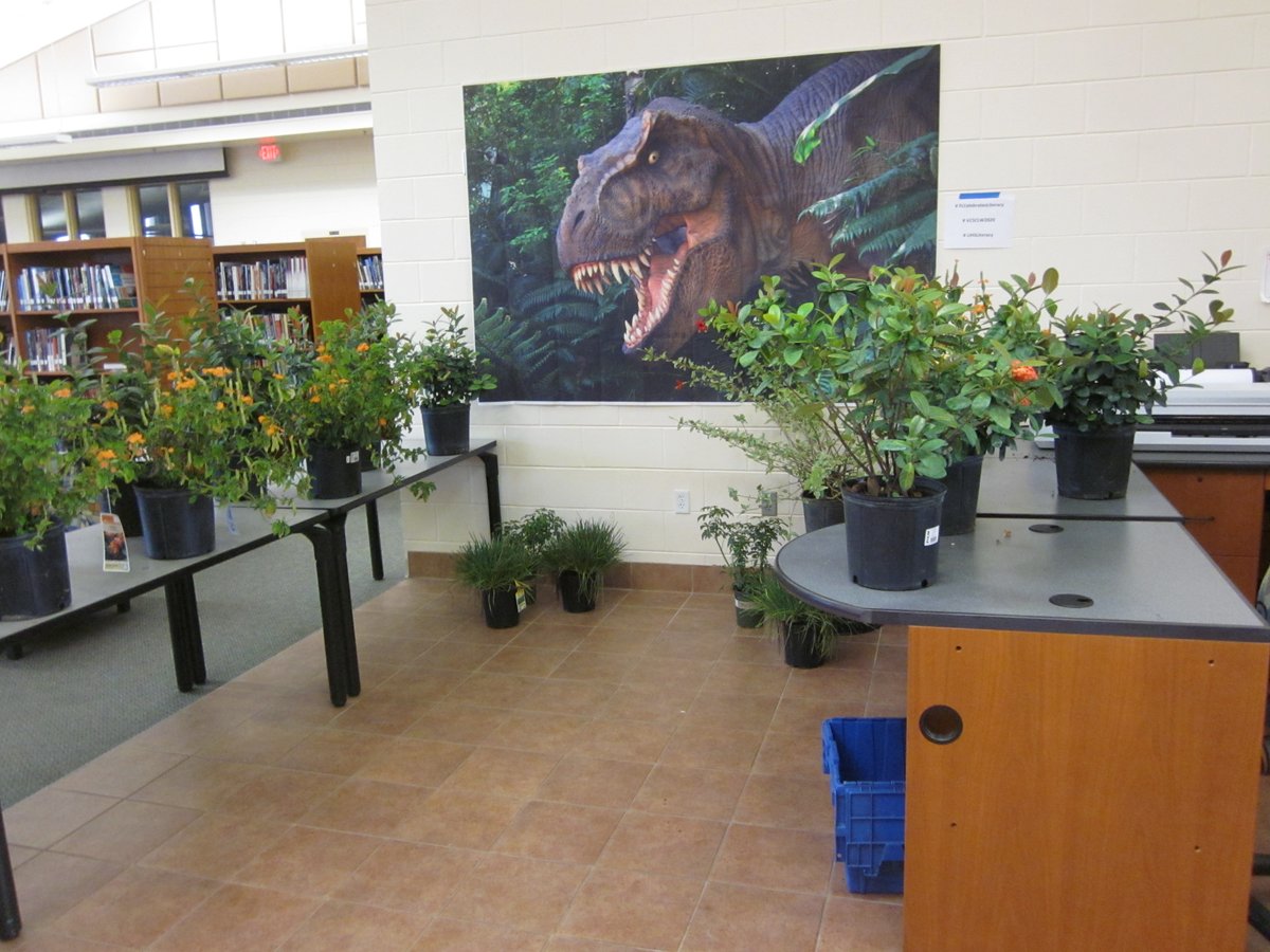 The Jurassic Park photo booth is ready for Literacy Week. #UHSLiteracy #VCSCLW2020 #flcelebratesliteracy