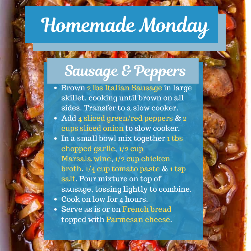 AdamsMarkets's tweet photo. Do you have a case of the Mondays? ๐ฉ
How about an easy recipe for the crock pot to chase that #MondayMood away?
This recipe is even better with our #StoreMade Italian Sausage! ๐ฉโ๐ณ
#SausageAndPeppers #HomemadeMonday #StoreMadeSausage #MondayMeal https://t.co/yJxVJiipIY