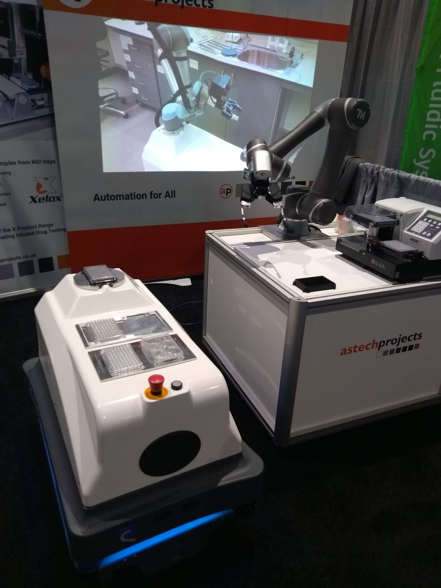 AstechProjects's tweet image. First day of #SLAS2020 come and see our robotic lab assistants