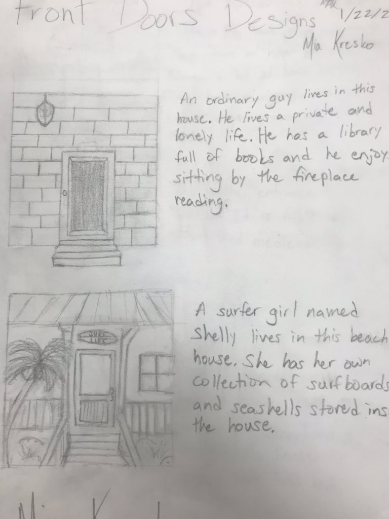 lisacaseyart's tweet image. What does the design of a front door tell you about the people and furnishings behind it? #applieddesign #cobbartrocks #wheelerart
