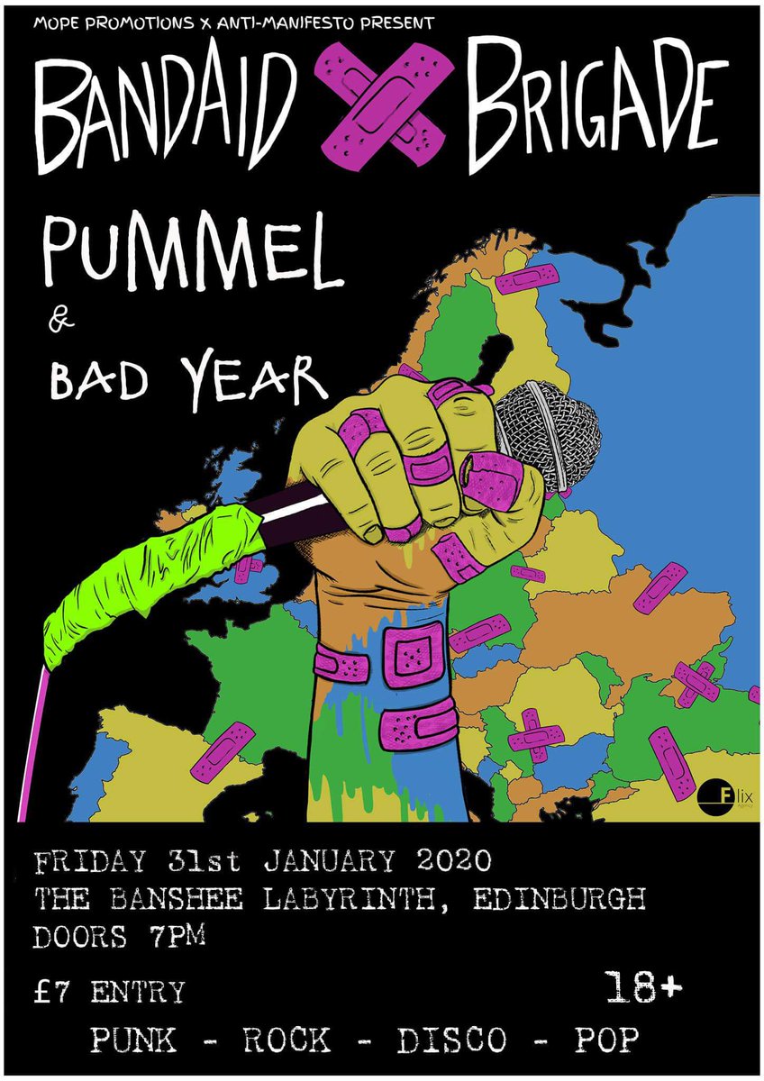 YESSS!! It's only a few days until this absolute peach of a gig happens.
- Bandaid Brigade (USA feat. members of <a href="/pearstheband/">PEARS</a> )
- <a href="/pummelrocks/">Pummel</a> 
- Bad Year

Doors 7PM
£7 entry