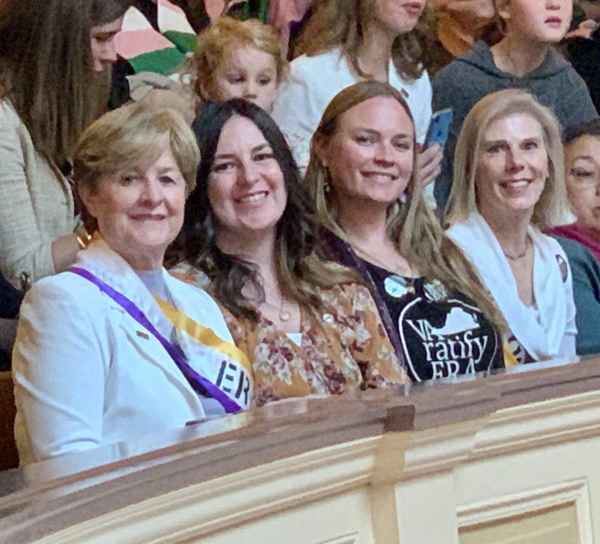 CABlueBlaze's tweet photo. Awaiting the making of #AmericanHistory in @VAHouse. The crossover vote,SJ1, ratifying the #ERA is imminent.I have to say that ladies pictured below r advocates & friends 2 have on ur side! @aGRAgrits @TammieJennings @SequoiakcJones @ShyamaliHauth https://t.co/XchmA8KLrn