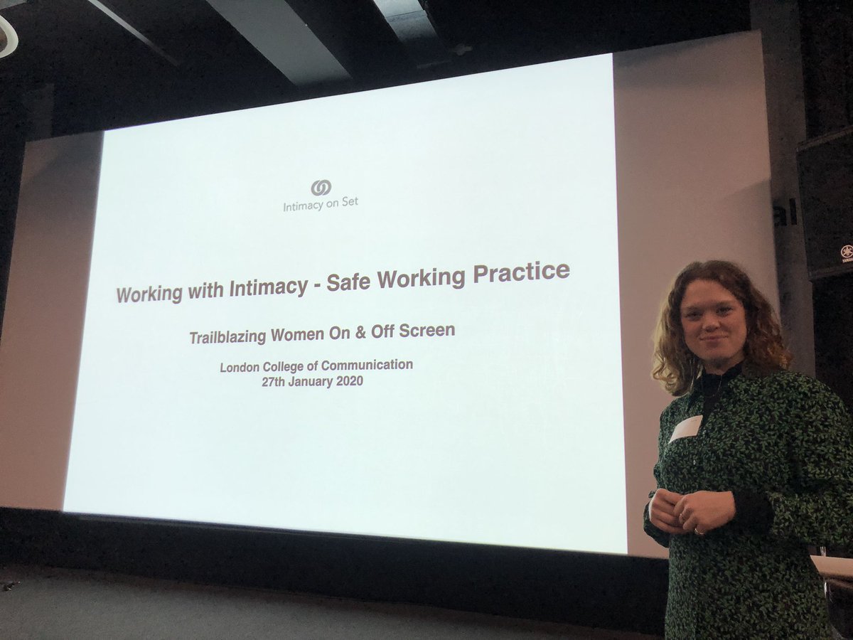 WomenInScreen's tweet photo. Thank you @loukempton @ItaOB for sharing your @IntimacyOnSet guidelines - this is the change the film, TV & theatre industry need #womeninfilm #womeninscreen #womenintheatre https://t.co/rb22QelQg6