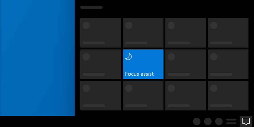 Focus assist user interface