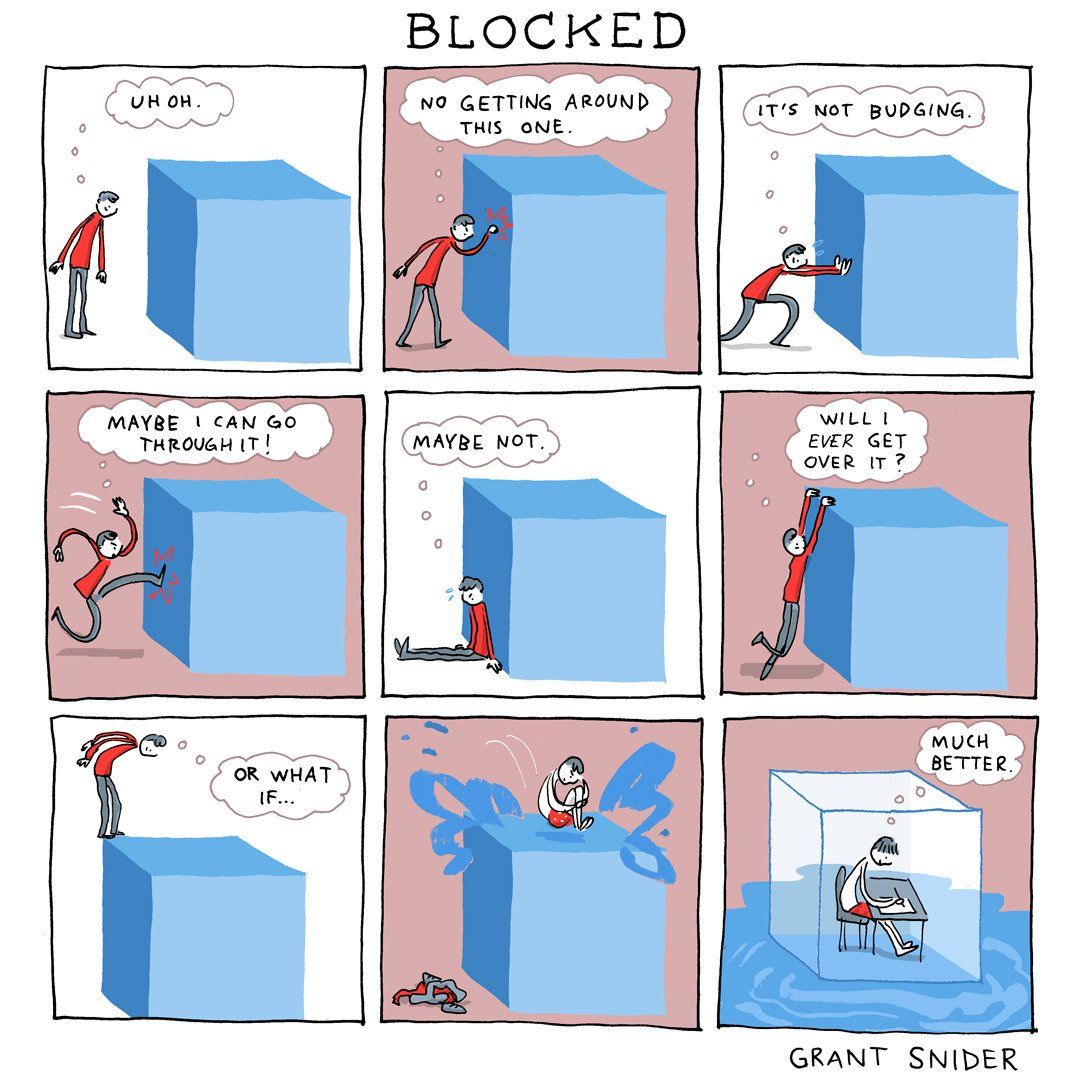 Sometimes we get bored of our routine and need to find a new one. This week, we suggest exploring new study spots that might help you focus better and study more effectively.

#MotivationMonday

Image credit: <a href="/grantdraws/">Grant Snider</a>