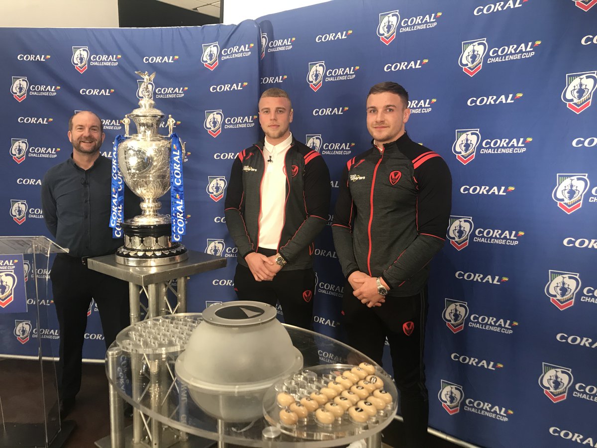 📺 Our very own 'Rochdalians' <a href="/matt_lees1/">Matty lees</a> and <a href="/jackashworthx/">JackAshworth</a> are in place at <a href="/RochdaleHornets/">Rochdale Hornets</a> to help draw the <a href="/TheChallengeCup/">Betfred Challenge Cup</a> third round draw which is live on <a href="/BBCSport/">BBC Sport</a> Red Button and #OURLEAGUE! 👏