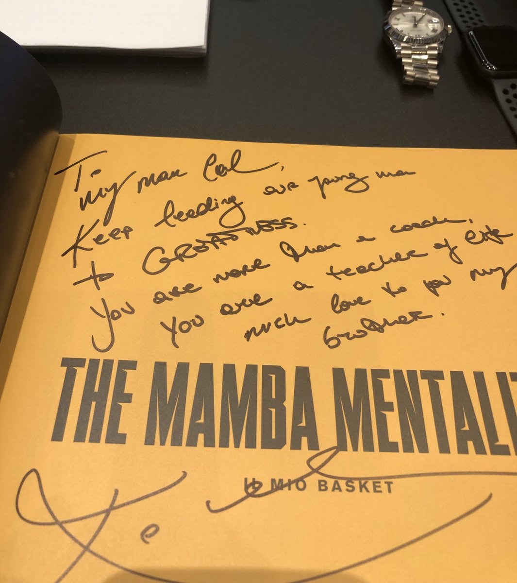 The last thing Kobe sent to me. Coaching me to be more than a coach!