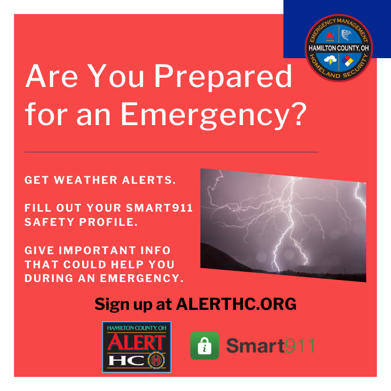 As January nears to a close, how are you doing on your resolutions? Ask yourself these ❓ to learn if you are ready:
📱 Do I have emergency contacts &amp; info in my <a href="/Smart911/">Smart911</a> profile?
🥫Do I have enough food/water for 72 hours?
⚡️How will I learn about severe weather? #cincywx