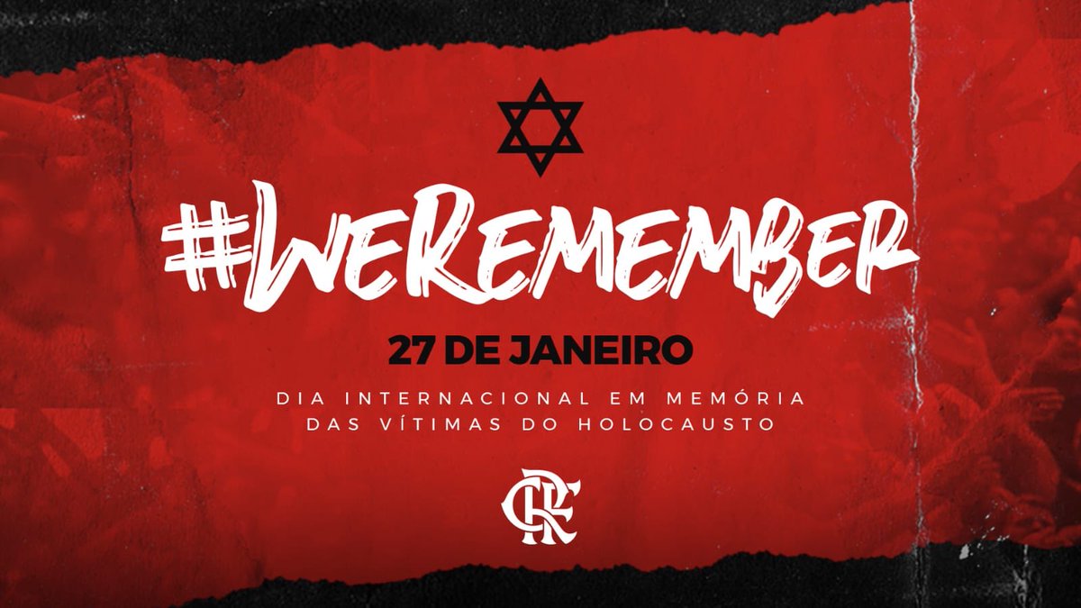 27 de janeiro - Dia Internacional em Memória das Vítimas do Holocausto. Jamais esqueceremos. #CRF #WeRemember