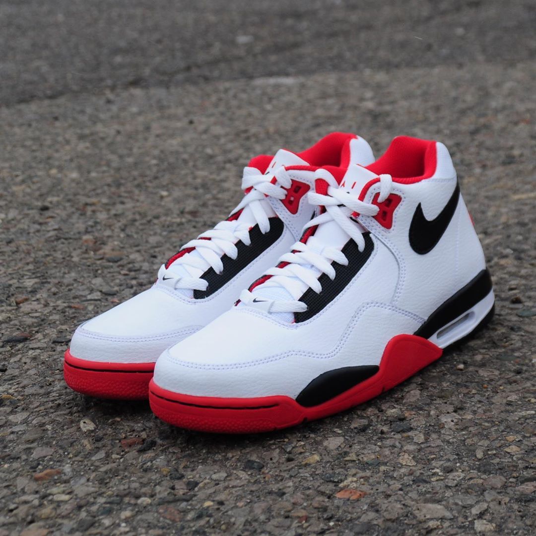 nike flight legacy white red